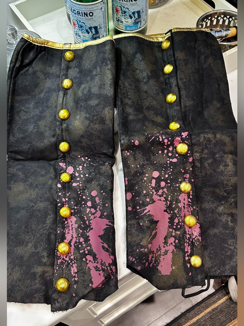 Custom Distressed Pirate / Steampunk Costume Boot Covers (Spats) - One Size